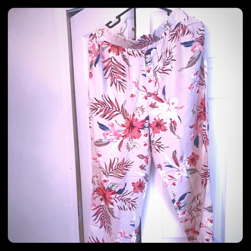 Floral summer pants